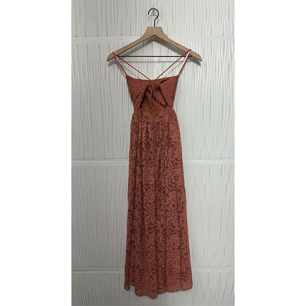 BHLDN (Anthropology) Zoe Open-Back Lace Midi Dress MSRP $248 - Picture 6 of 12